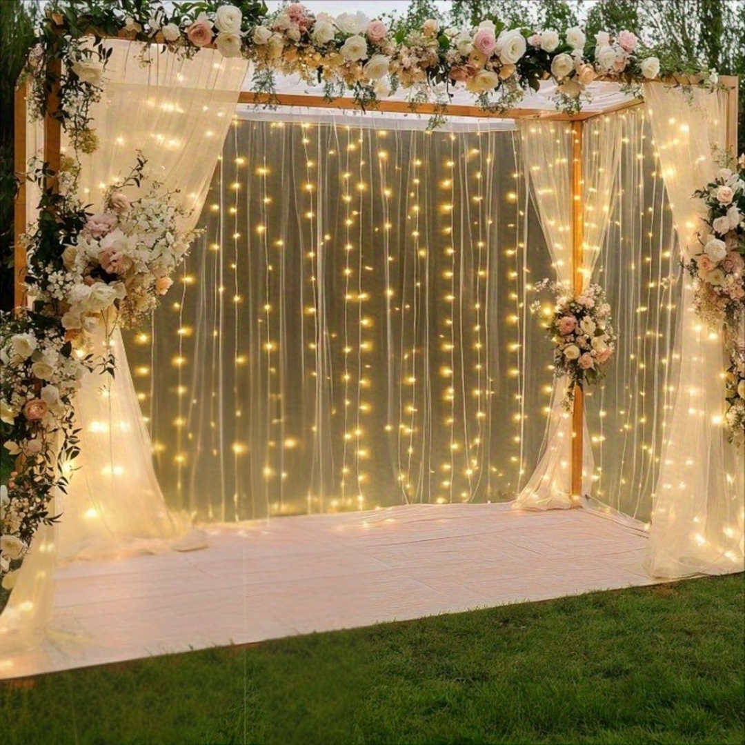 Fairy Lights Curtain Warm White LED USB Set