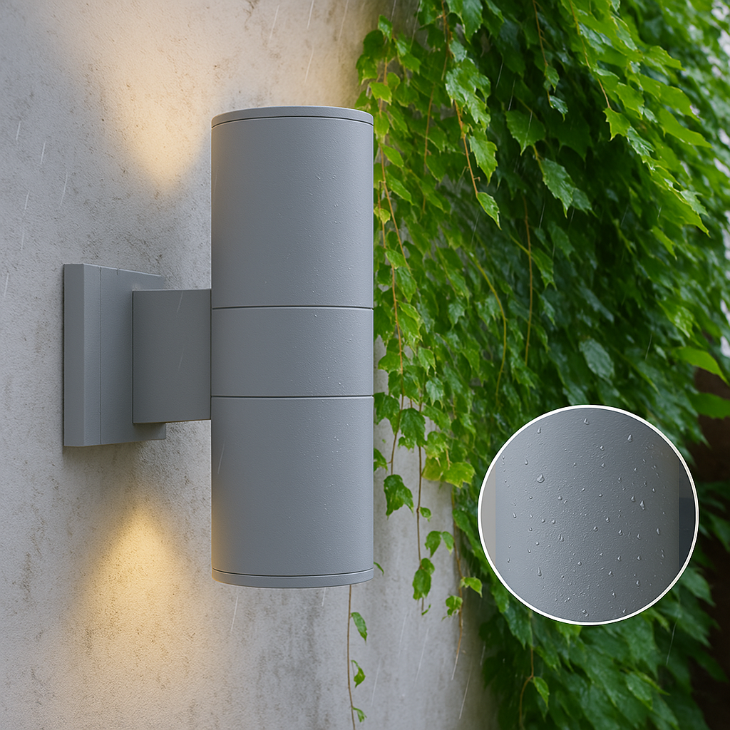 Outdoor Wall Light with Black Aluminium Finish