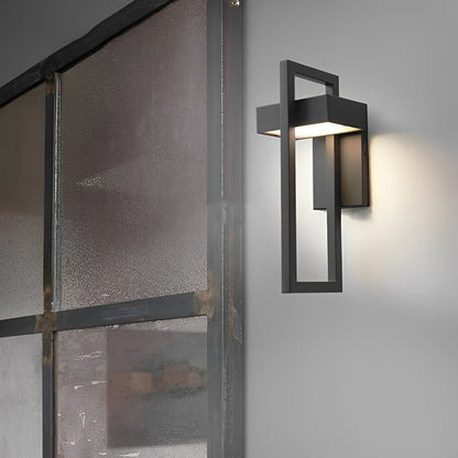 Outdoor Wall Light Modern Black LED Lamp