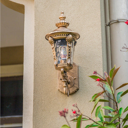 Outdoor Vintage Glass Wall Lantern Light