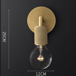 Wall Light Brass Metal Double Bulb Sconce