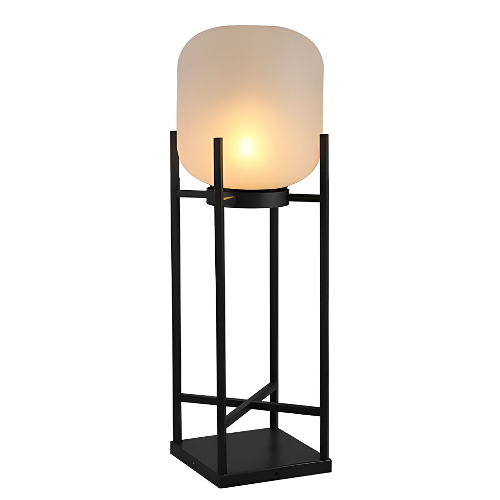 Outdoor Floor Lamp with Modern Acrylic Shade