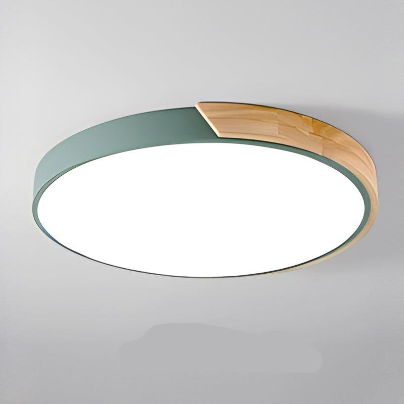 Ceiling light wood LED modern flush mount