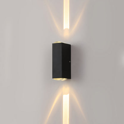 Outdoor Black Aluminium Wall Light LED Up Down