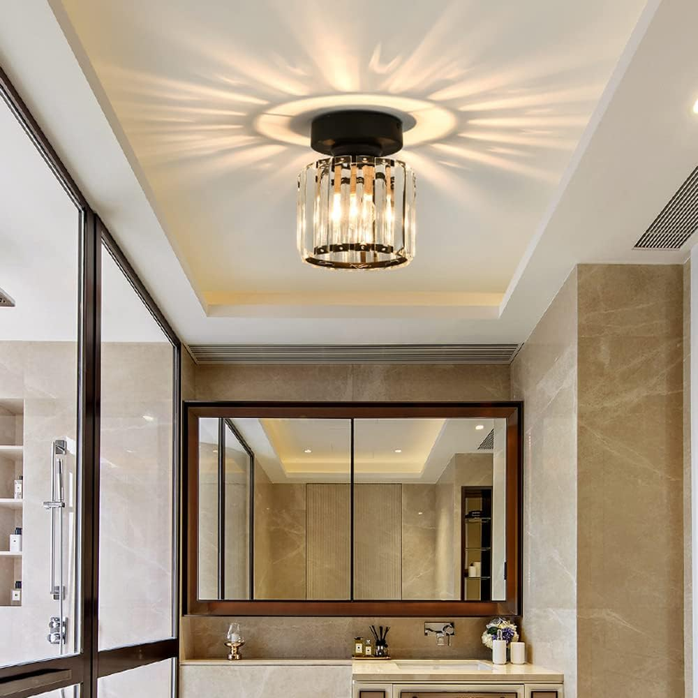 Crystal Glass Ceiling Light for Modern Interiors