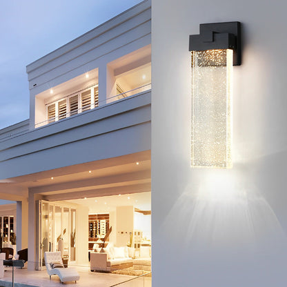 Outdoor Wall Light Modern Crystal Waterproof Sconce