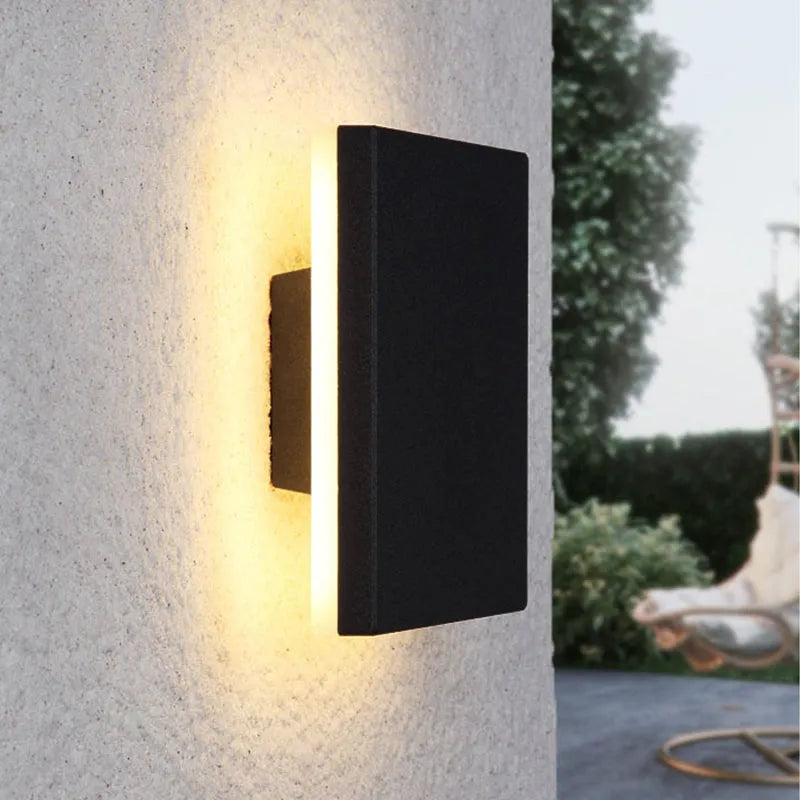 Wall Light Modern Black Outdoor LED Lamp