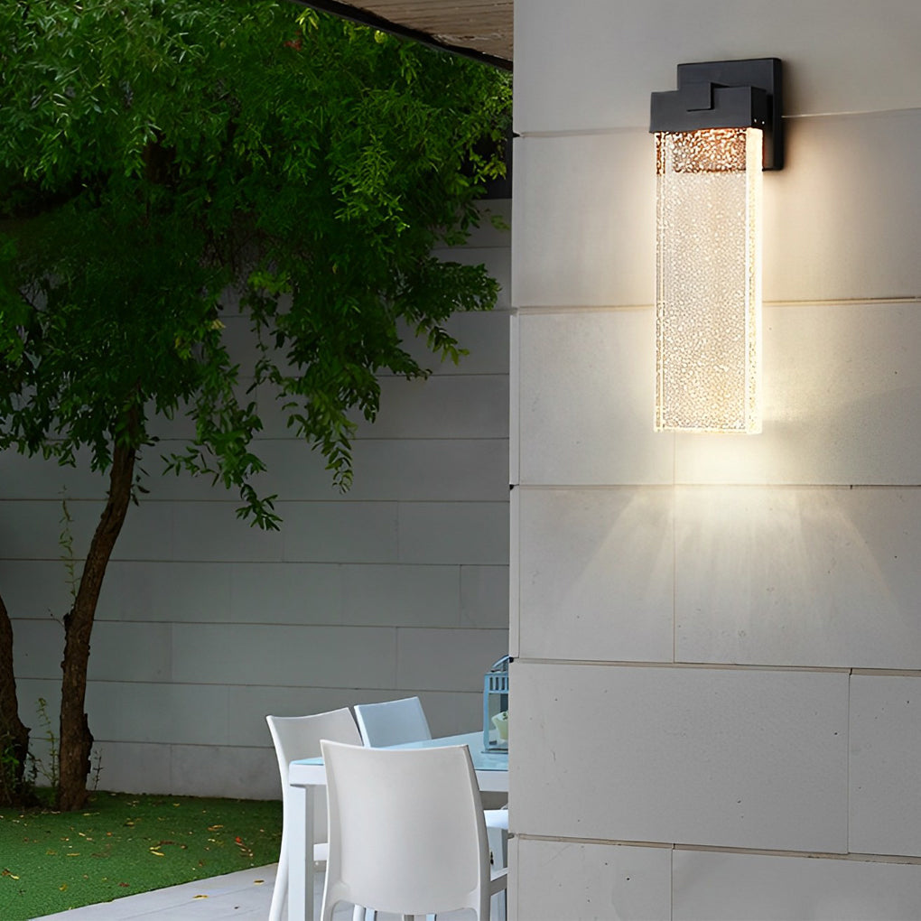 Outdoor Wall Light Modern Crystal Waterproof Sconce
