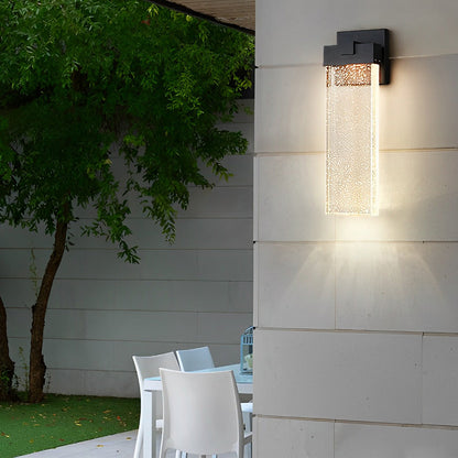 Outdoor Wall Light Modern Crystal Waterproof Sconce