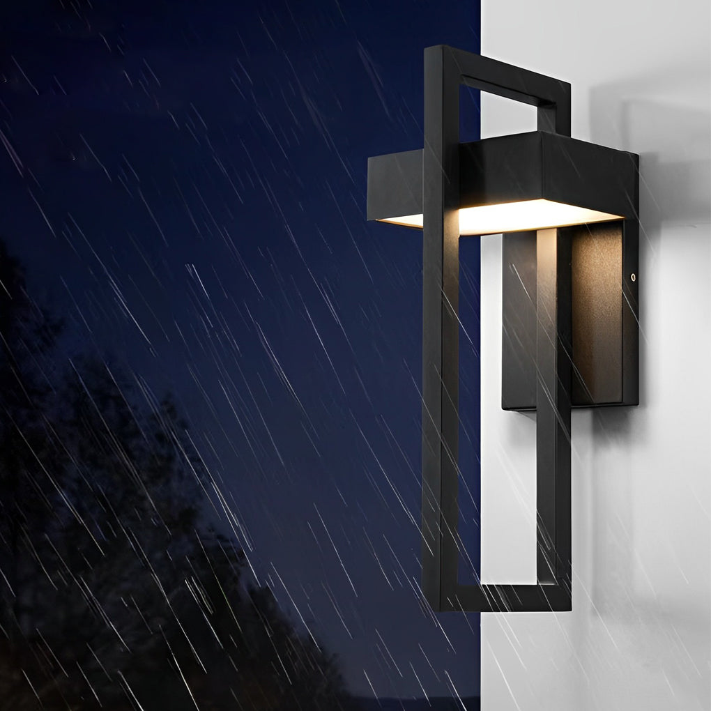 Outdoor Wall Light Modern Black LED Lamp