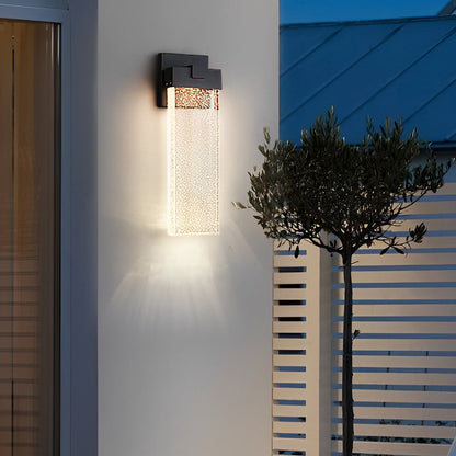 Outdoor Wall Light Modern Crystal Waterproof Sconce
