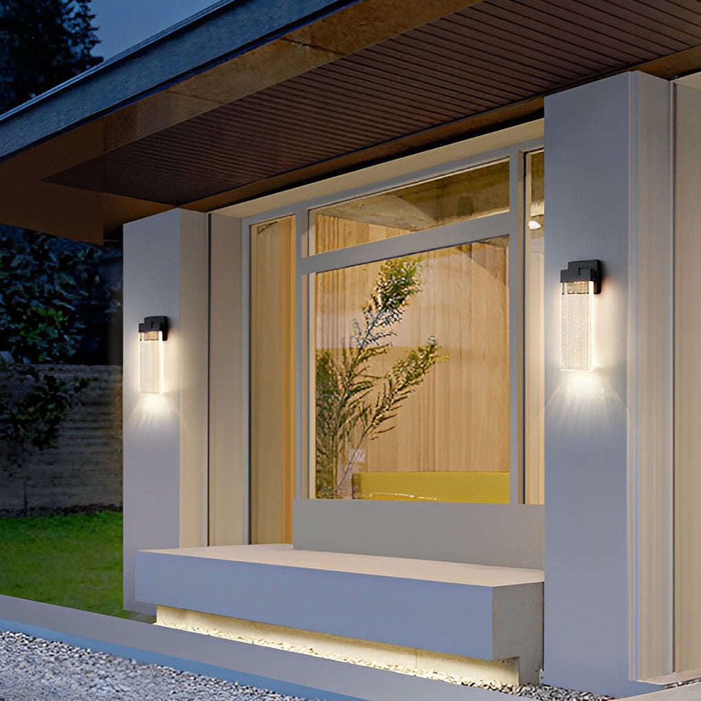 Outdoor Wall Light Modern Crystal Waterproof Sconce