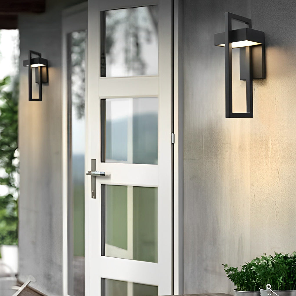 Outdoor Wall Light Modern Black LED Lamp