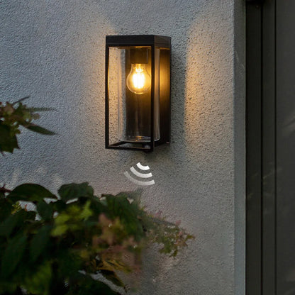 Outdoor Wall Light with Black Metal Frame