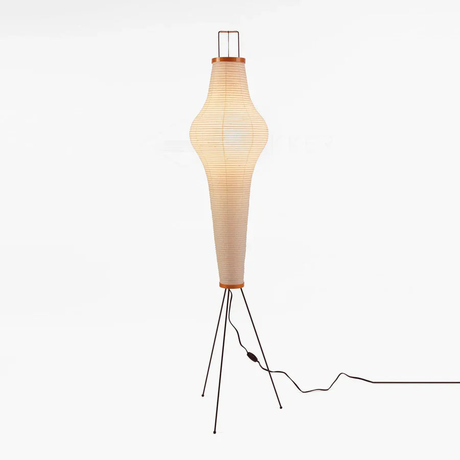 Floor Lamp with Minimalist Paper Shade