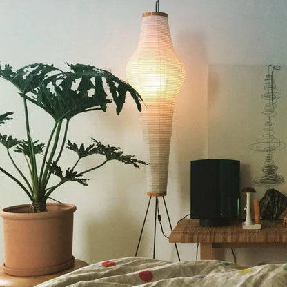 Floor Lamp with Minimalist Paper Shade