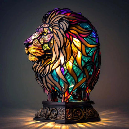 Stained Glass Animal Lamp Home Decor