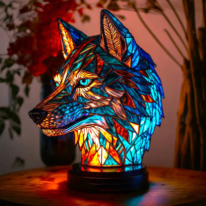 Stained Glass Animal Lamp Home Decor