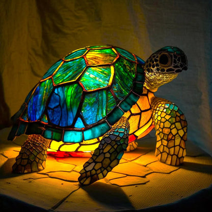Stained Glass Animal Lamp Home Decor