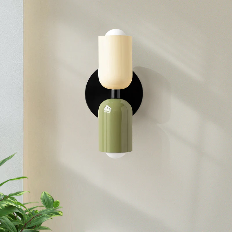 Wall Light Modern Dual Glass Sconce Fixture