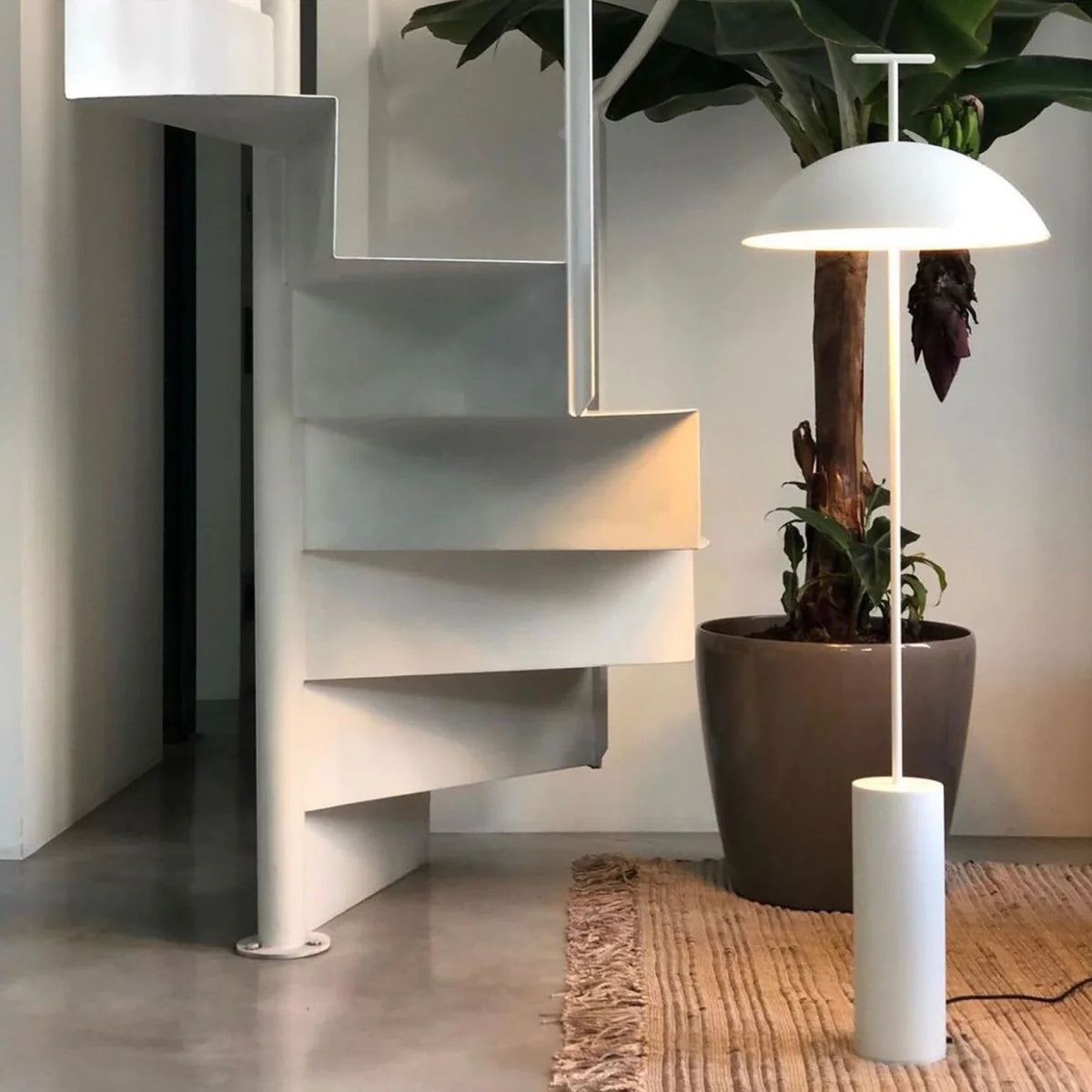 Modern Wood Floor Lamp with Fabric Shade