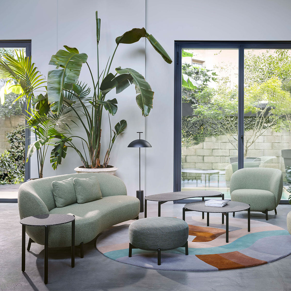 Modern Wood Floor Lamp with Fabric Shade