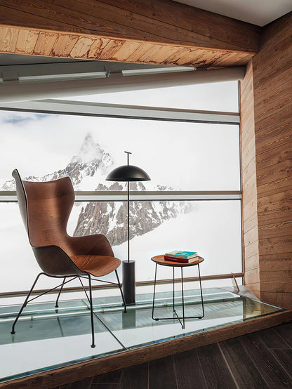 Modern Wood Floor Lamp with Fabric Shade