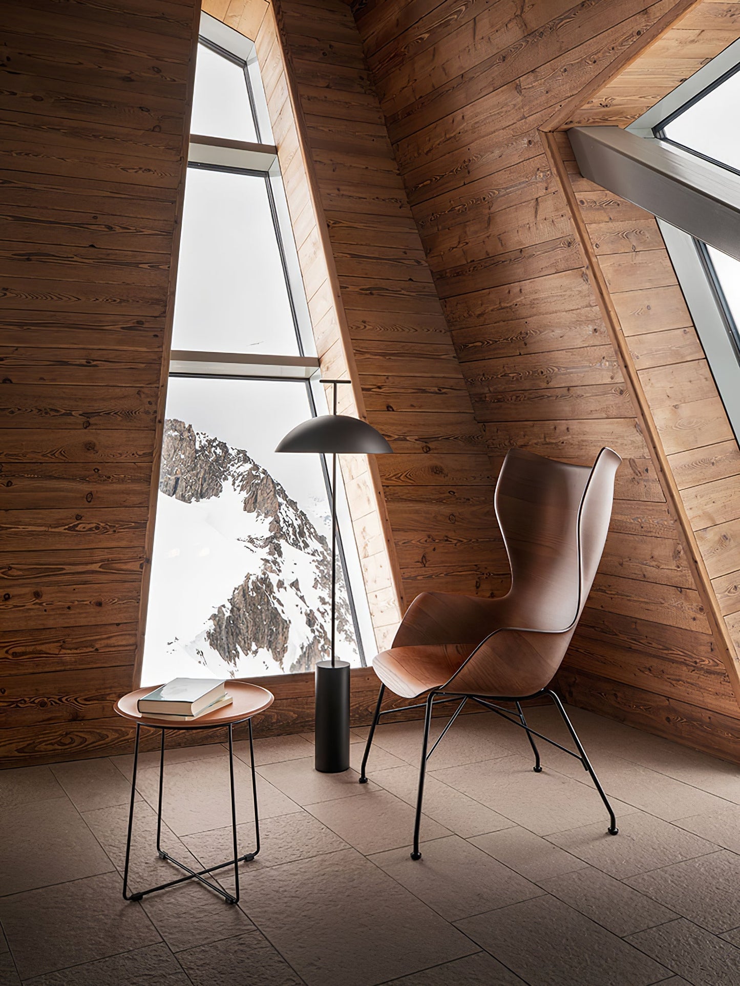 Modern Wood Floor Lamp with Fabric Shade