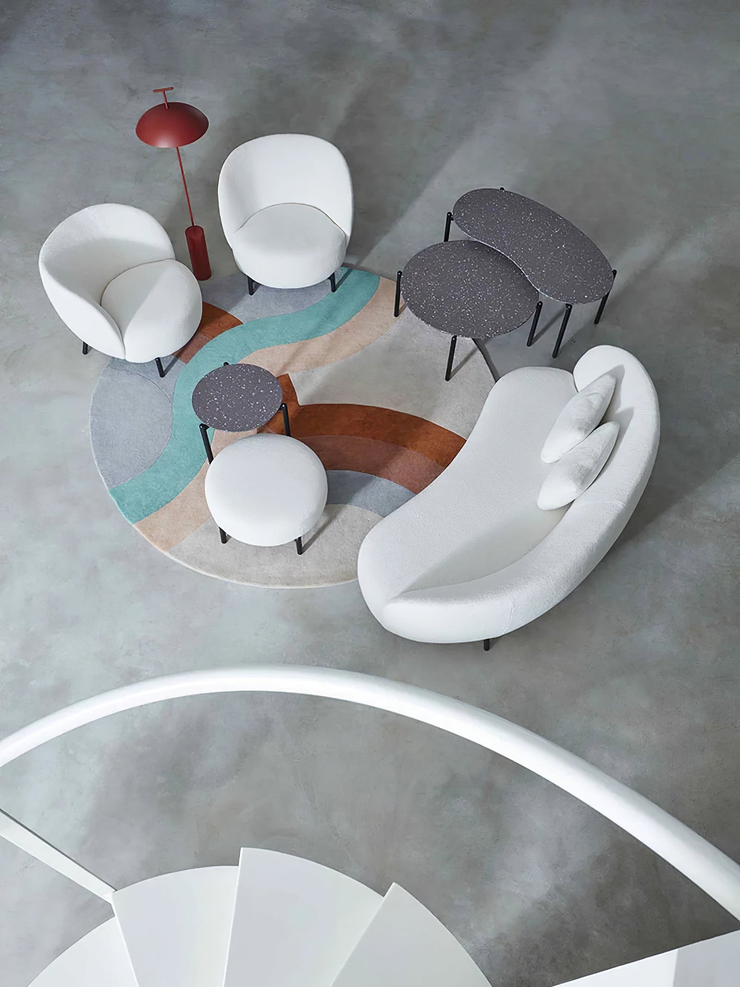 Modern Wood Floor Lamp with Fabric Shade