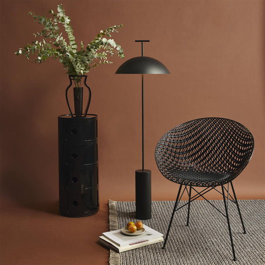 Modern Wood Floor Lamp with Fabric Shade