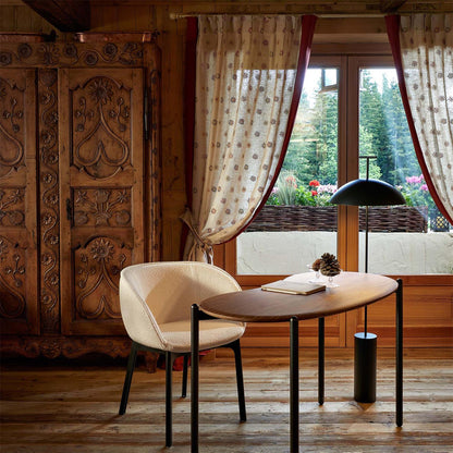 Modern Wood Floor Lamp with Fabric Shade