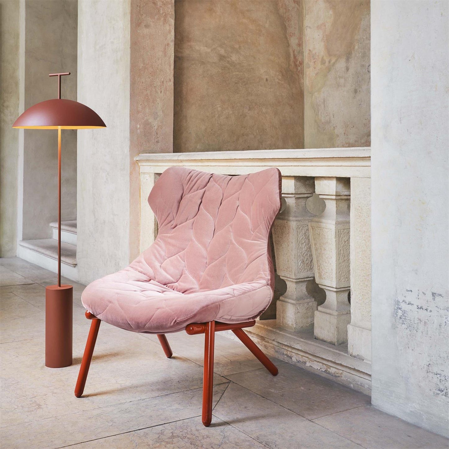 Modern Wood Floor Lamp with Fabric Shade