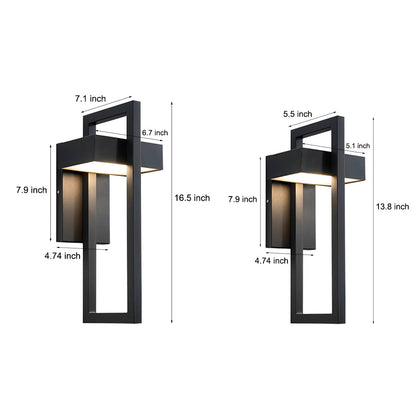 Outdoor Wall Light Modern Black LED Lamp