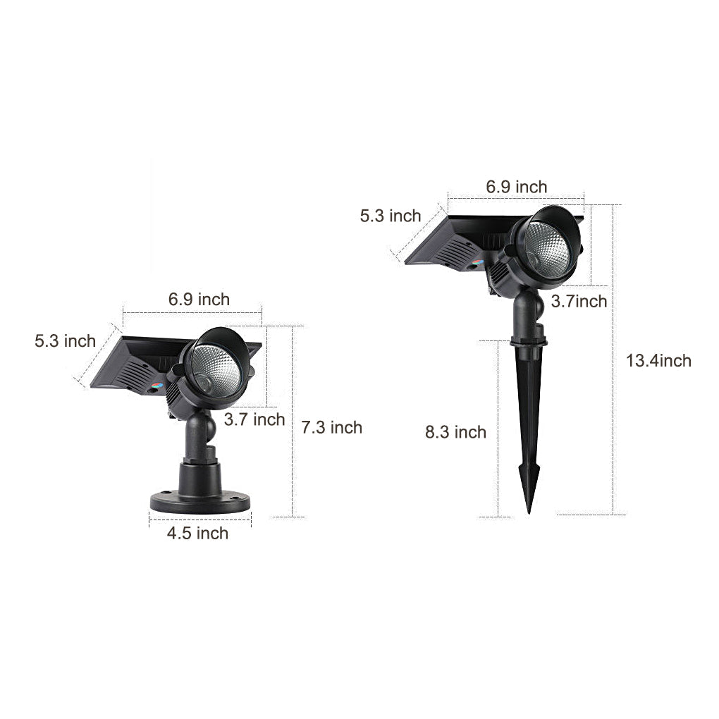 Outdoor Solar Garden Spotlight Adjustable LED