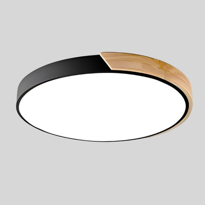 Ceiling light wood LED modern flush mount