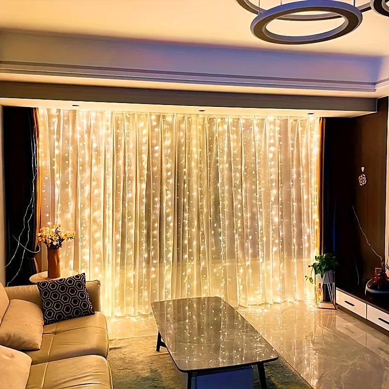 Fairy Lights Curtain Warm White LED USB Set