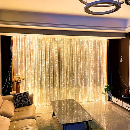 Fairy Lights Curtain Warm White LED USB Set