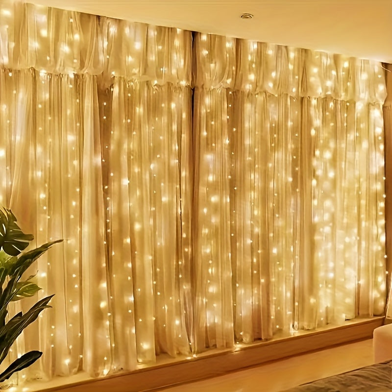 Fairy Lights Curtain Warm White LED USB Set