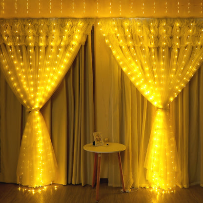 Fairy Lights Curtain Warm White LED USB Set