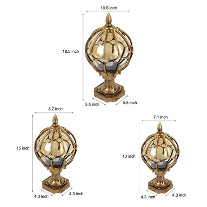 Outdoor Glass Globe Vintage Post Light