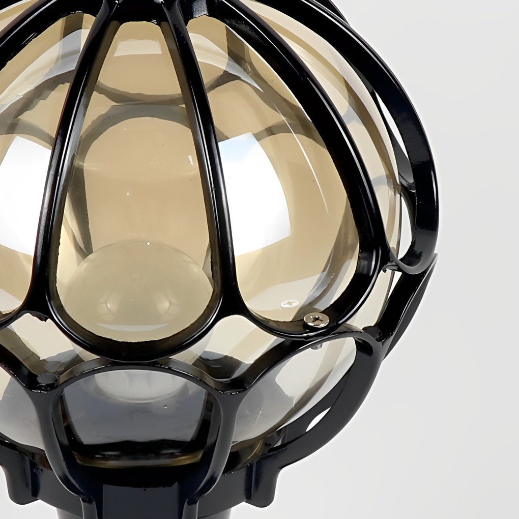 Outdoor Glass Globe Vintage Post Light