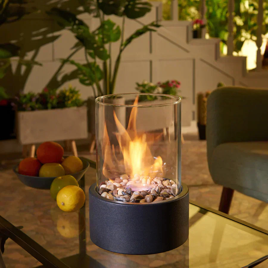 Fire Pit Tabletop Ethanol Burner with Glass