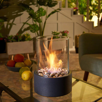 Fire Pit Tabletop Ethanol Burner with Glass