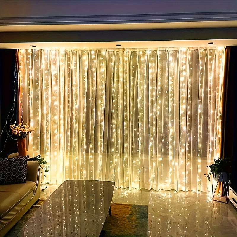 Fairy Lights Curtain Warm White LED USB Set