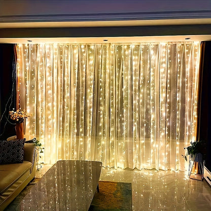 Fairy Lights Curtain Warm White LED USB Set