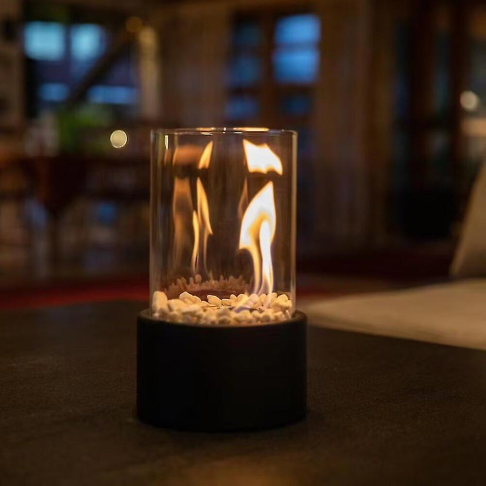 Glass Oil Lamp Decorative Tabletop Fireplace