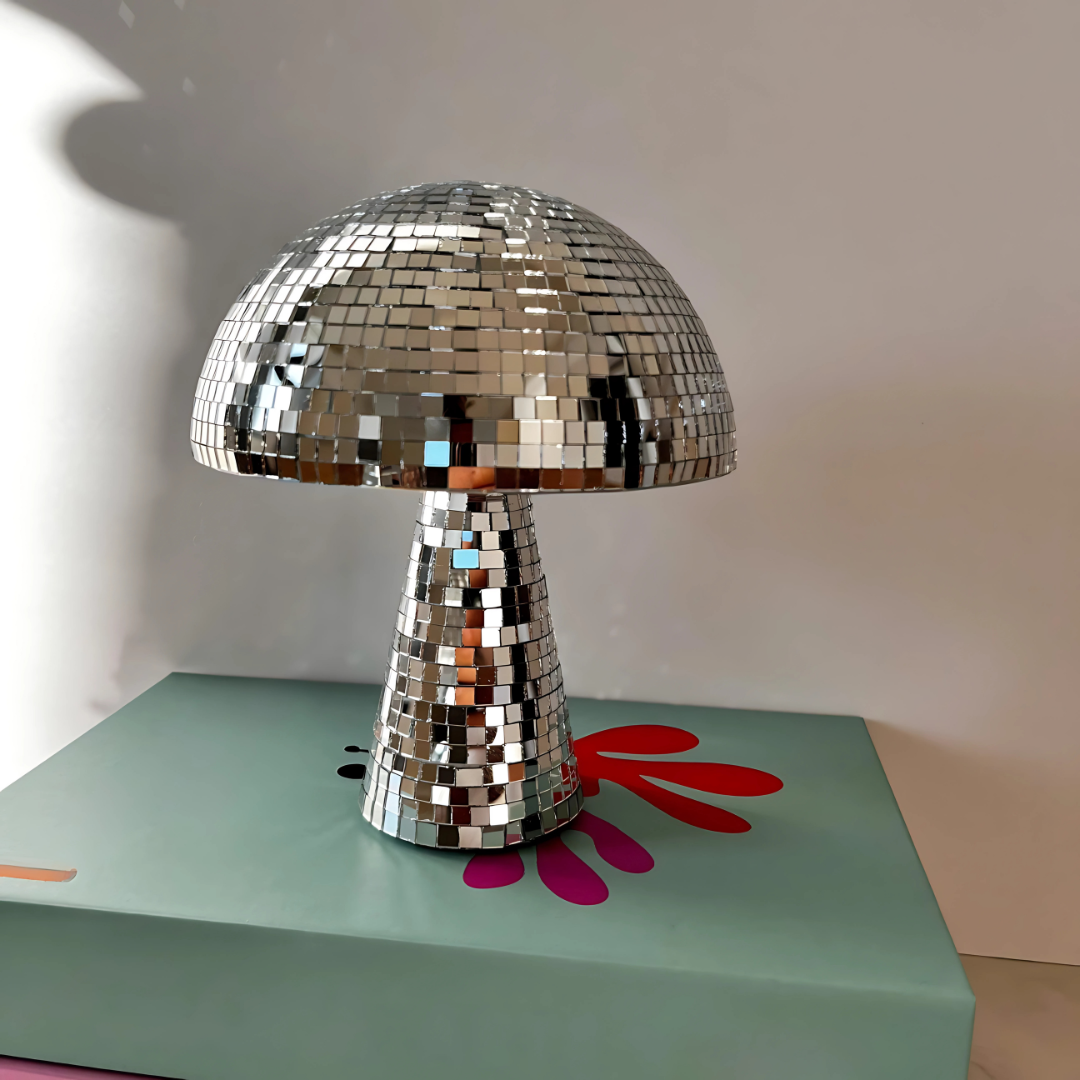 Metallic Disco Table Lamp Mushroom Design