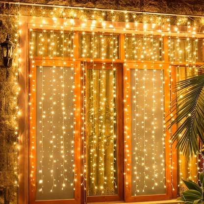 Fairy Lights Curtain Warm White LED USB Set