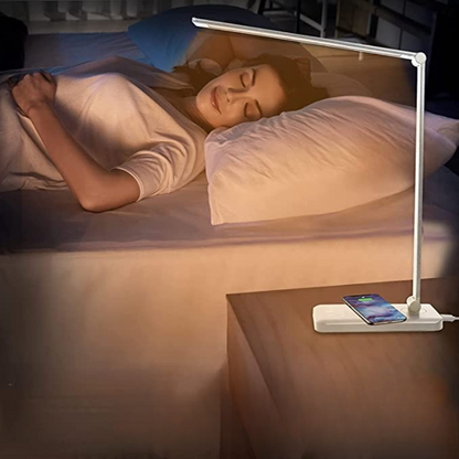 Desk Lamp with Adjustable LED and USB Charging