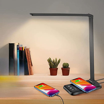 Desk Lamp with Adjustable LED and USB Charging